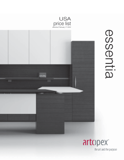 Artopex Essentia Price List - Complete Commercial Furnishings