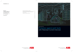 Protection against earth faults with Residual Current