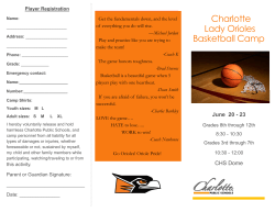 Charlotte Lady Orioles Basketball Camp