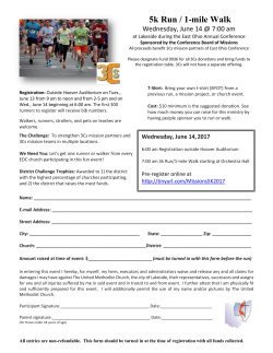 5k Run / 1-mile Walk - East Ohio Conference