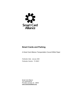 Smart Cards and Parking - Secure Technology Alliance