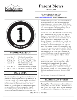 Parent News - Rehoboth Christian School