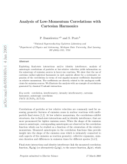 Analysis of Low-Momentum Correlations with Cartesian Harmonics