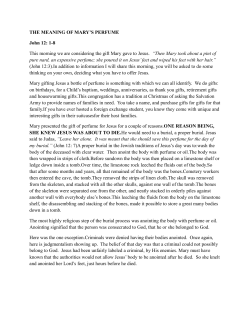 THE MEANING OF MARY`S PERFUME John 12