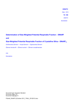 Determination of Size-Weighted Potential Respirable Fraction