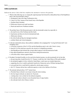 Gilded Age/Railroads