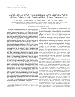 Biphasic Effects of 1,1,1-Trichloroethane on the