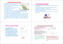 The Photoelectric Effect