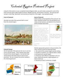 Colonial Region Postcard Project