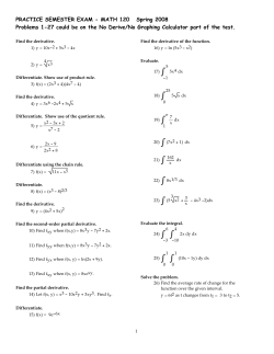 PRACTICE SEMESTER EXAM