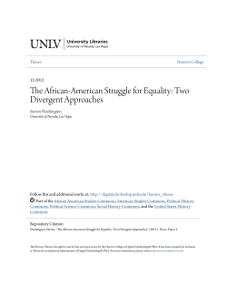 The African-American Struggle for Equality