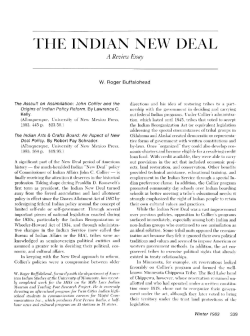 The Indian New Deal : a review essay / W. Roger