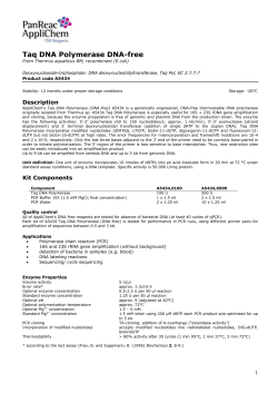 Taq DNA Polymerase DNA-free