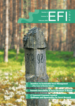 Economic Accessibility of Forest Resources in Russia Incentives to