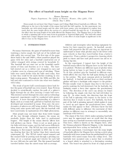 The effect of baseball seam height on the Magnus