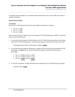 How to Calculate the Percentages for an Employee with Multiple