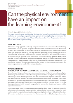 Can the physical environment have an impact on the