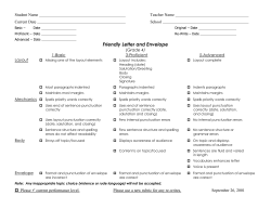 Technical Writing Rubric