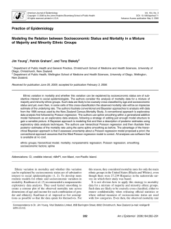 Modeling the relation between socioeconomic status and mortality in