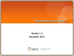 Introduction to Table 1