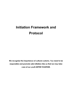 Initiation Framework - Western Cape Government