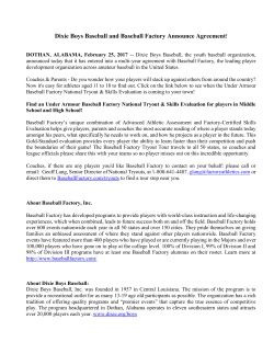 2017 Baseball Factory Press Release