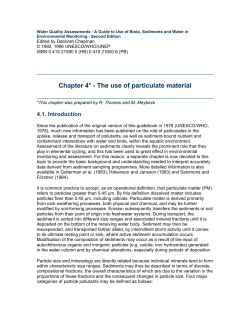Chapter 4* - The use of particulate material