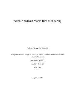North American Marsh Bird Monitoring