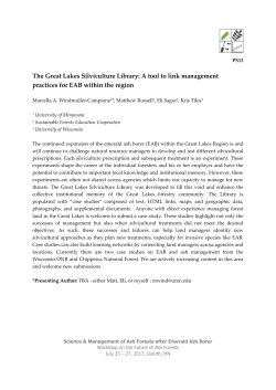 The G practic Great Lak ces for EA es Silvicu AB withi ulture Lib in