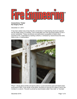 December 2015 Page 1 of 5 Connections: Timber By Gregory Havel
