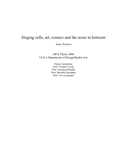 Singing cells, art, science and the noise in - Users