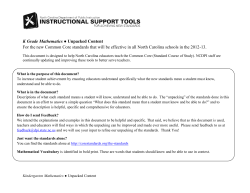 Unpacked Common Core Standards