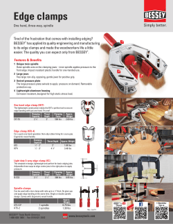 Edge clamps - Bessey Tools