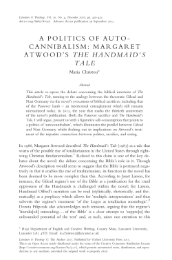 a politics of auto- cannibalism - Oxford Academic