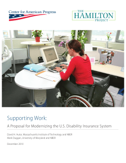 Supporting Work: A Proposal for Modernizing the