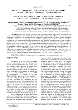GENETIC VARIABILITY AND YIELD POTENTIAL OF THREE