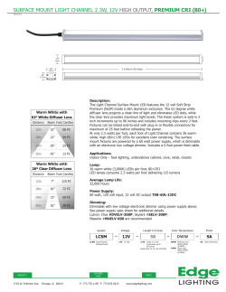 surface mount light channel 2.3w, 12v high output