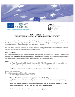 the contest of &ldquo;the best heritage crafts from south caucasus&rdquo;