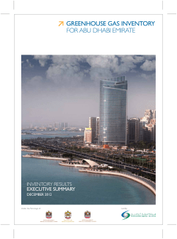 Greenhouse Gas Inventory for Abu Dhabi Emirate 2012