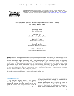 Specifying the Dynamic Relationships of General Strain, Coping