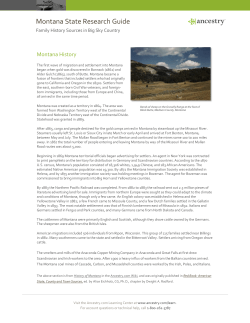 Montana State Research Guide