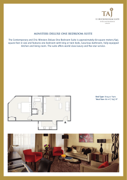 MINSTERS DELUXE ONE BEDROOM SUITE The Contemporary