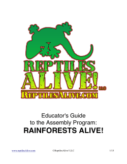 Teacher`s Guide - Reptiles Alive