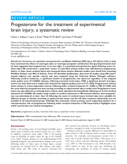 Progesterone for the treatment of experimental