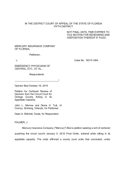 5D15-1064 Mercury v. Emergency - Fifth District Court of Appeal