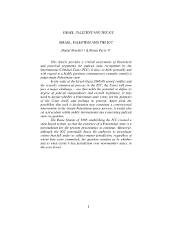 israel, palestine and the icc