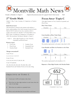 Topic C - Montville Public Schools