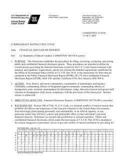 FINANCIAL DISCLOSURE REPORTS