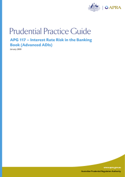 Prudential Practice Guide APG 117 Interest Rate Risk in the Banking