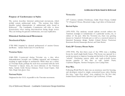 Purpose of Conformance to Styles Historical Architectural Movements